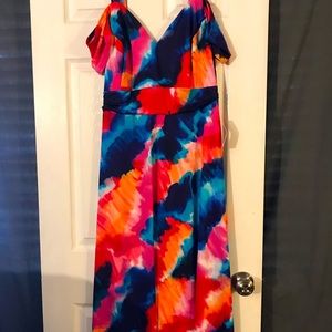 Tie dye formal dress